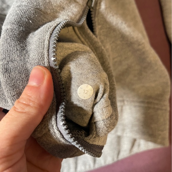 Lululemon Fleece Be True Crew Heathered Medium Grey - Size 12 Pocket - Picture 6 of 11